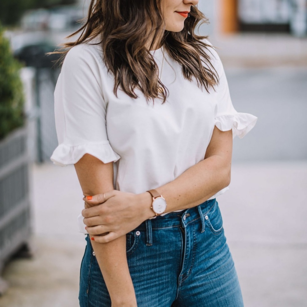 Rachel Parcell Ruffle Sleeve Tee